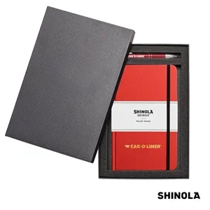 Shinola® HardCover Journal/Clicker Pen Gift Set - (M) | https://www.bestnamebadges.com