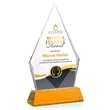 Shelton VividPrint™ Award on Newhaven Base - Amber | https://www.bestnamebadges.com