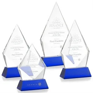 Shelton Award on Newhaven Base - Blue | https://www.bestnamebadges.com