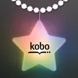 Multicolor LED Glow Star Clip-On Light Badge with White Bead | https://www.bestnamebadges.com