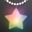 Multicolor LED Glow Star Clip-On Light Badge with White Bead | https://www.bestnamebadges.com