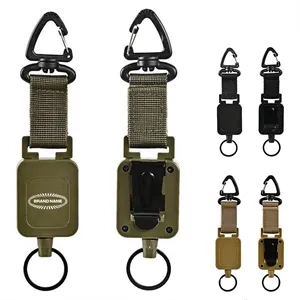 Outdoor Mountaineering Buckle Wire Rope Retractable Keychain