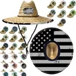 Lifeguard Straw Hat Wide Brim Beach Sun Protection | https://www.bestnamebadges.com