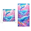 2-In-1 Foldable Beach Towel Integrated Bag For Storage | https://www.bestnamebadges.com