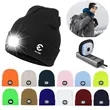 USB Rechargeable Beanie Hat with LED light  | https://www.bestnamebadges.com