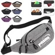 Multi-Pocket Waist Pack with Adjustable Strap and Zippers | https://www.bestnamebadges.com