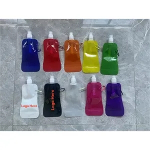 16oz Folding Water Bottle W/ Carabiner