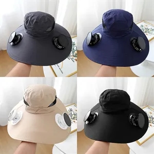Hat with fans bulit in