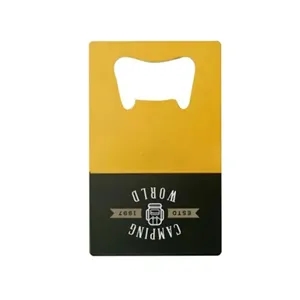 Custom Two-Tone Card Bottle Openers | https://www.bestnamebadges.com