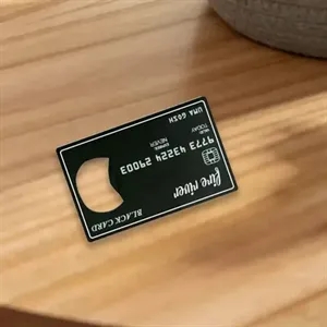 Custom Black Card Bottle Openers | https://www.bestnamebadges.com