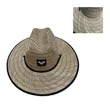 Malabar Fabric Pattern Print Straw Sun Hat | https://www.bestnamebadges.com