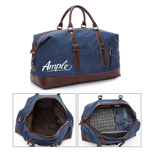 Large Canvas Travel Tote Duffel Shoulder Handbag  | https://www.bestnamebadges.com