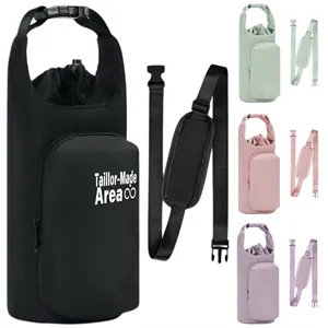32Oz. 40Oz. Tumbler Insulated Water Bottle Carrier Black Bag | https://www.bestnamebadges.com