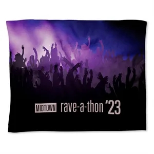 100% Polyester Mini Epic Plush Sublimated Blanket | https://www.bestnamebadges.com