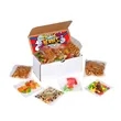 6 pack Sweet and Salty Snack Box with Label | https://www.bestnamebadges.com
