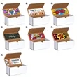 6 pack Sweet and Salty Snack Box with Label | https://www.bestnamebadges.com