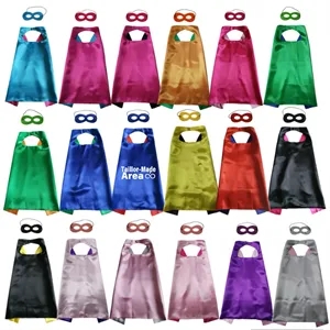 Custom Kids Superhero Cape with Mask  Double-Sided Satin | https://www.bestnamebadges.com
