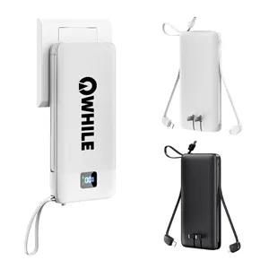 Power Bank with Plug 10000mAh Fast Charging