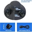 Wide Brim Hat with Solar Powered Rechargeable Fans | https://www.bestnamebadges.com