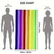 Ultra Soft Oversized Rainbow Striped Beach Towel | https://www.bestnamebadges.com