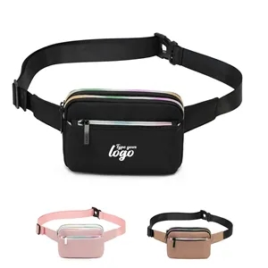 Crossbody Fanny Pack with Colorful Zipper
