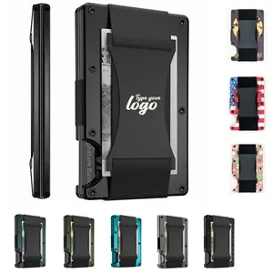 Slim Minimalist Wallet with RFID Blocking and Money Clip