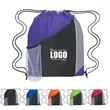 Tri-Color Mesh Pocket Cinch Pack | https://www.bestnamebadges.com