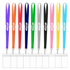 Colorful Lanyards With Card Holders and Sleeves Multicolor | https://www.bestnamebadges.com