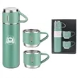 Stainless Steel Vacuum Flask Set with 3 Cups for Coffee | https://www.bestnamebadges.com