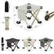 Large Camping Fold Stool Collapsible Chair with Side Pocket | https://www.bestnamebadges.com