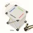 Large Camping Fold Stool Collapsible Chair with Side Pocket | https://www.bestnamebadges.com