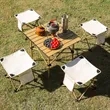 Large Camping Fold Stool Collapsible Chair with Side Pocket | https://www.bestnamebadges.com