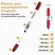 Fidget Finger Spinner Ballpoint Pen with LED Light | https://www.bestnamebadges.com