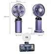 Usb Rechargeable Desk Handheld Fold Mini Fan with Lanyard | https://www.bestnamebadges.com