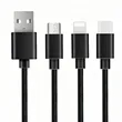 3-In-1 Charging Cable Keychain With USB & Multi Tips | https://www.bestnamebadges.com