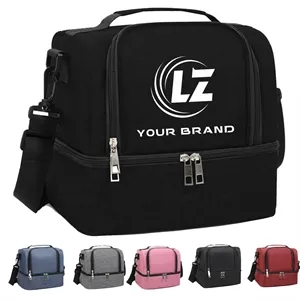 Portable Dual Large Insulated Lunch Box Cooler Beer Bags