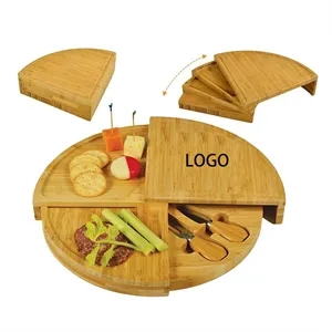 Bamboo Cheese Board Charcuterie Serving Platter