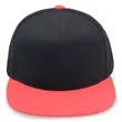 Baseball Team Cap 6 Panel Flat Bill Snapback | https://www.bestnamebadges.com