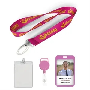 3/4 inch Polyester Lanyard | https://www.bestnamebadges.com