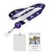 1/2" Polyester/Badge Reel Lanyard Combo-B | https://www.bestnamebadges.com