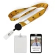 3/4" Polyester/Badge Reel Lanyard Combo | https://www.bestnamebadges.com