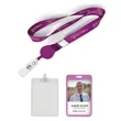 Polyester/Badge Reel Lanyard Combo-A | https://www.bestnamebadges.com