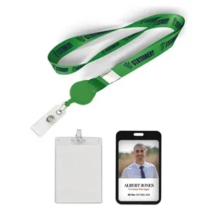 Polyester/Badge Reel Lanyard Combo-B | https://www.bestnamebadges.com