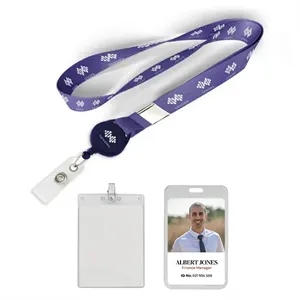 Polyester/Badge Reel/Metal Clip Lanyard Combo | https://www.bestnamebadges.com