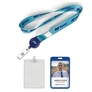 Polyester/Badge Reel/Metal Clip Lanyard Combo-A | https://www.bestnamebadges.com