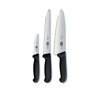 Victorinox Fibrox 3 Piece Knife Set - Black
