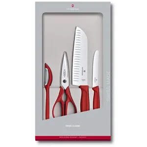 Victorinox Swiss Classic 4 Piece Knife Set - Red