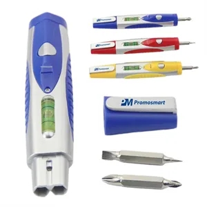 Mini Flashlight Tool with Level & Screwdriver | https://www.bestnamebadges.com