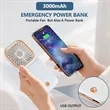 Rechargeable Foldable Necklace Fan with Power Bank | https://www.bestnamebadges.com