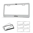 Custom Stainless Steel License Plate Frame US Standard Fit | https://www.bestnamebadges.com